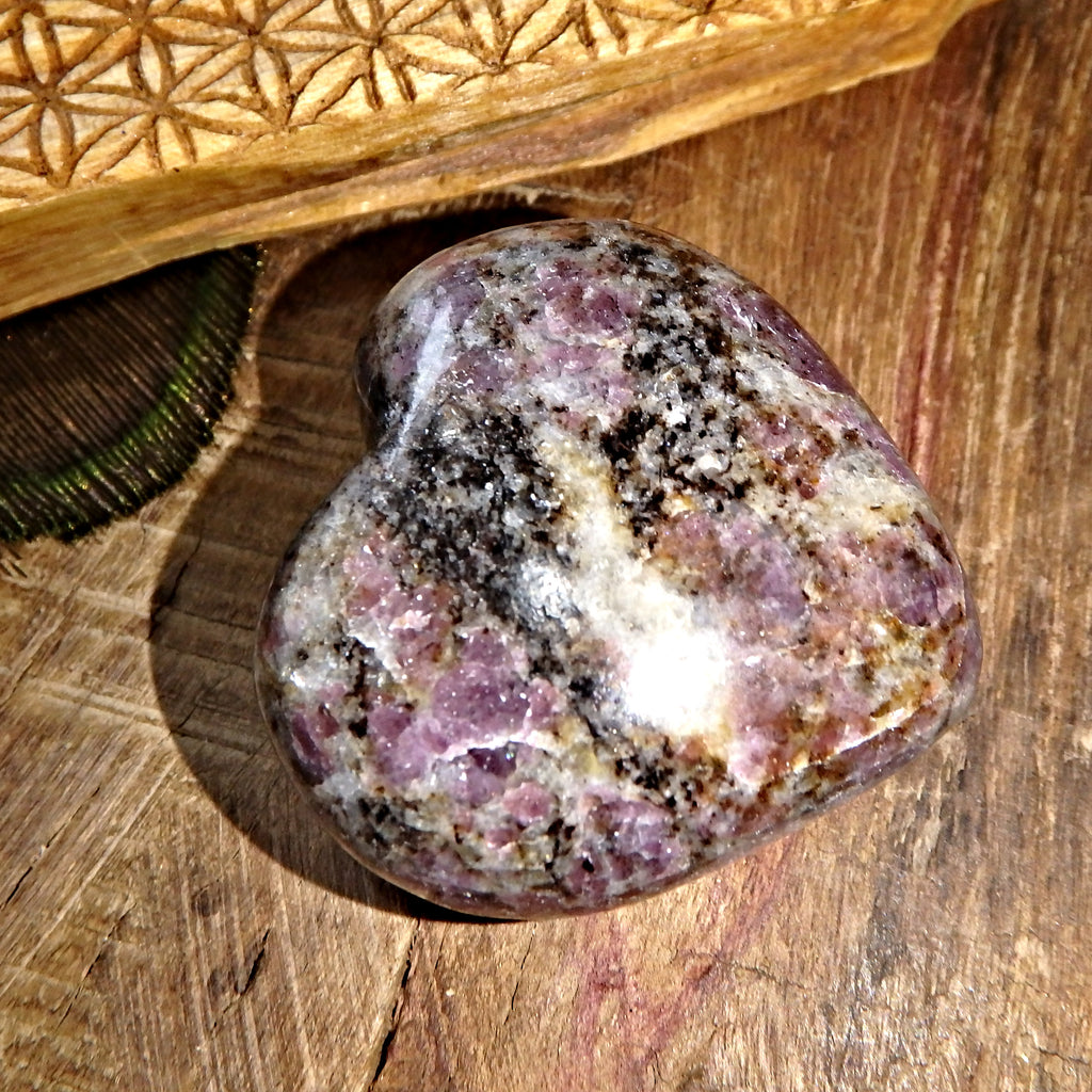 Rubellite & Milky Quartz Love Heart Carving 1 - Earth Family Crystals