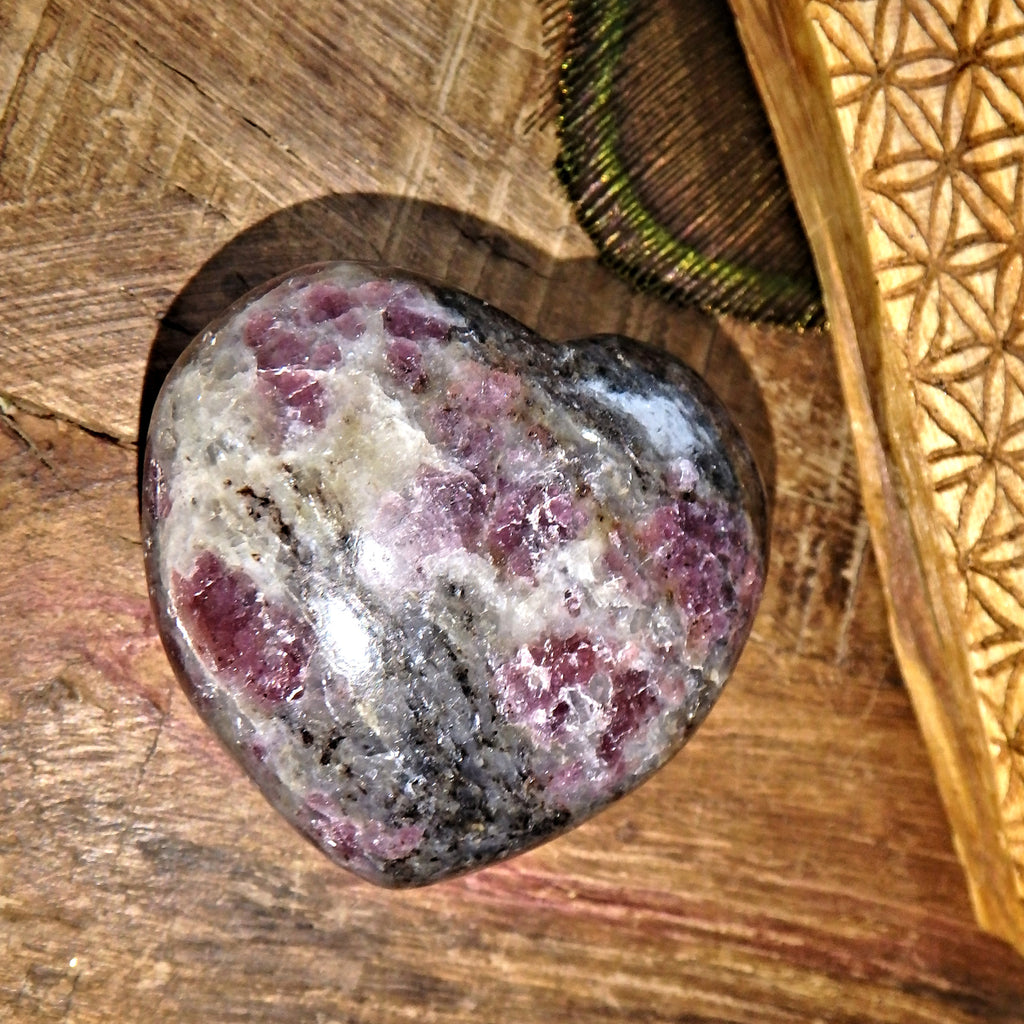 Rubellite & Milky Quartz Love Heart Carving 4 - Earth Family Crystals