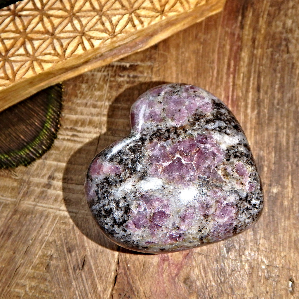 Rubellite & Milky Quartz Love Heart Carving 1 - Earth Family Crystals
