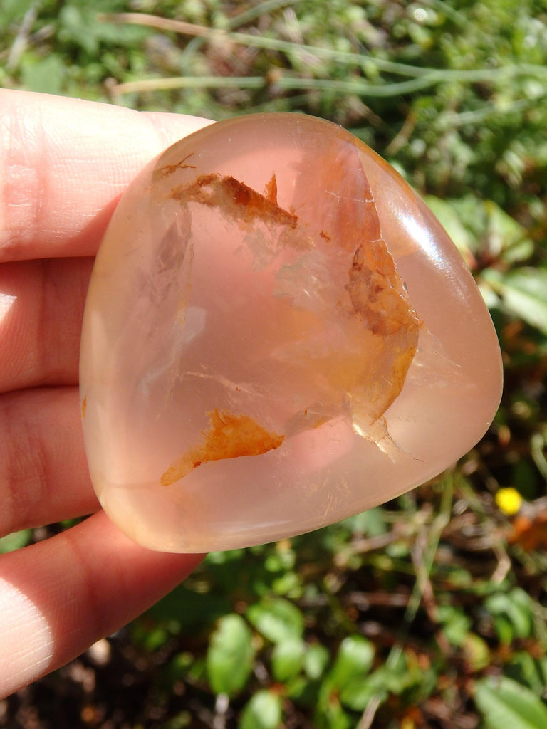 Smooth Polish Golden Hematoid Quartz Free Form From Madagascar - Earth Family Crystals