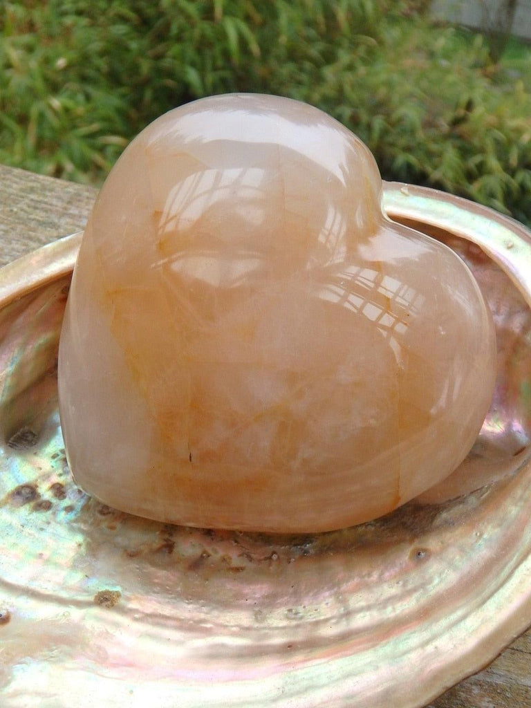 Glossy Golden Hematoid Quartz Love Heart (REDUCED) - Earth Family Crystals