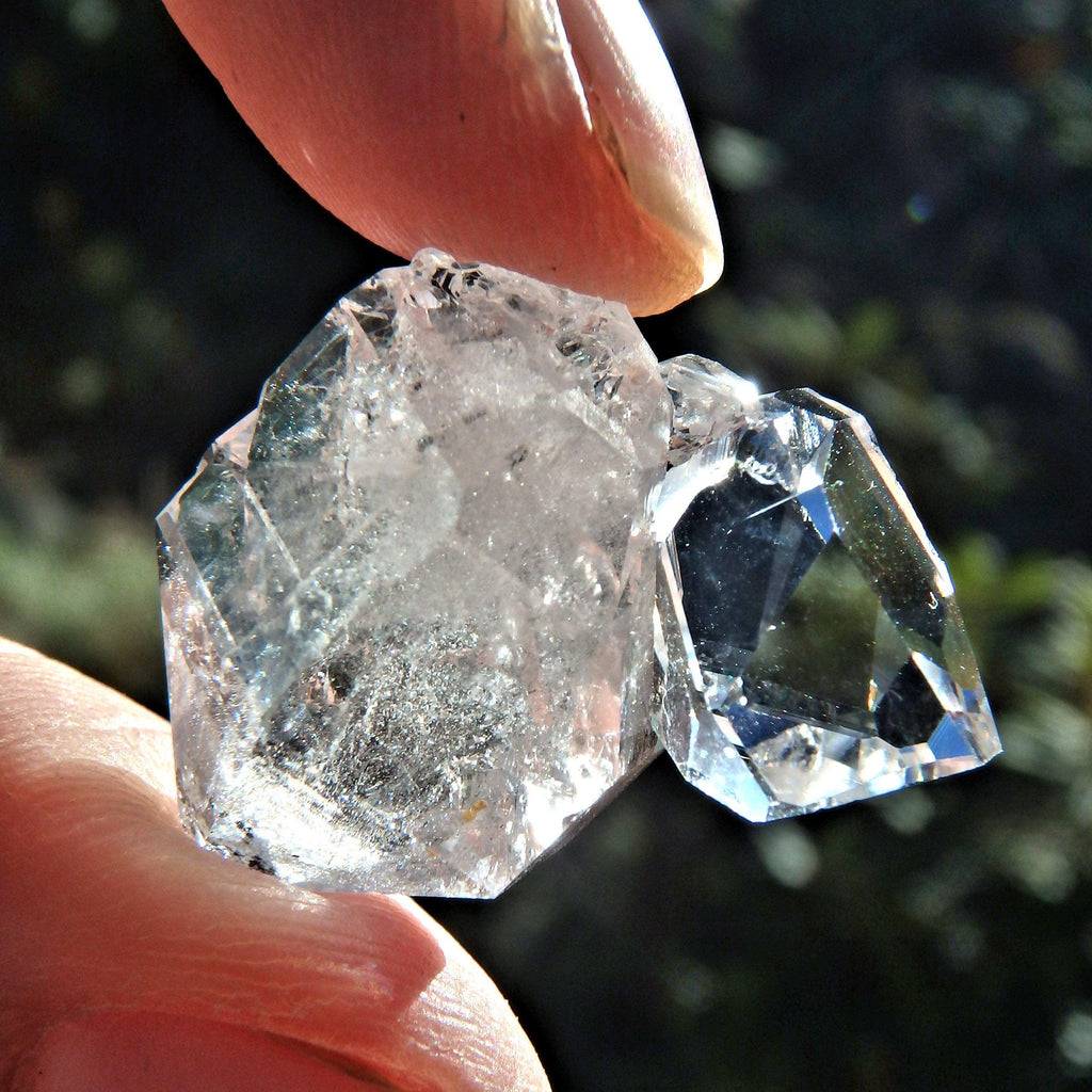 Cute Handheld NY Herkimer Diamond Dainty Cluster - Earth Family Crystals