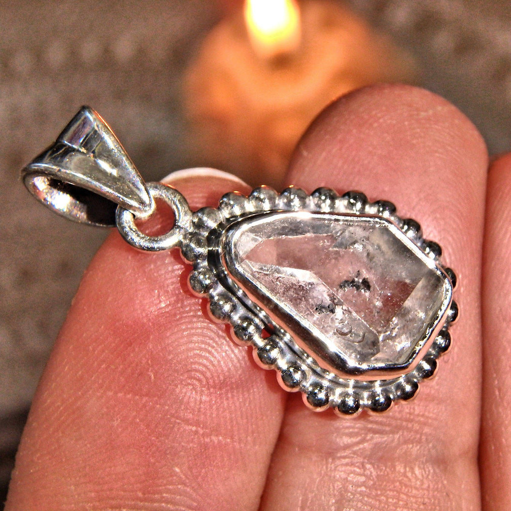 Purification Herkimer Diamond Dainty Pendant Sterling Silver (Includes Silver Chain) - Earth Family Crystals