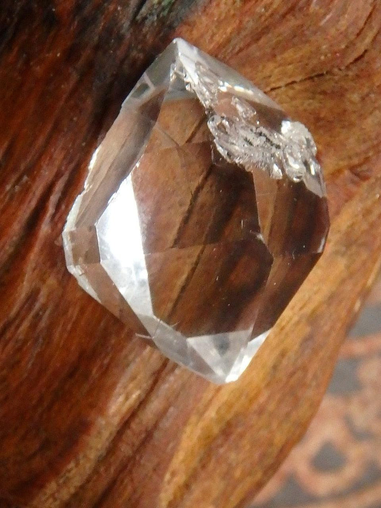 Ice Clear NY Herkimer Diamond With Attached Baby - Earth Family Crystals