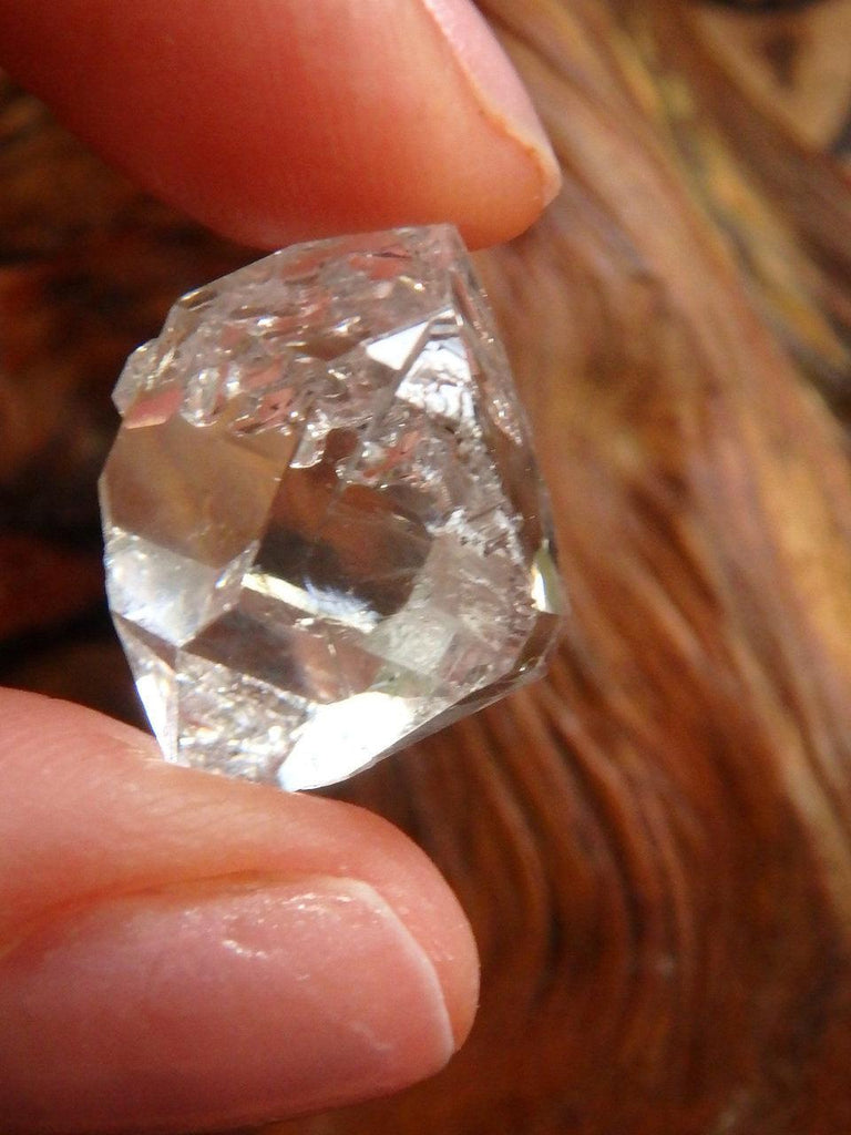 Ice Clear NY Herkimer Diamond With Attached Baby - Earth Family Crystals