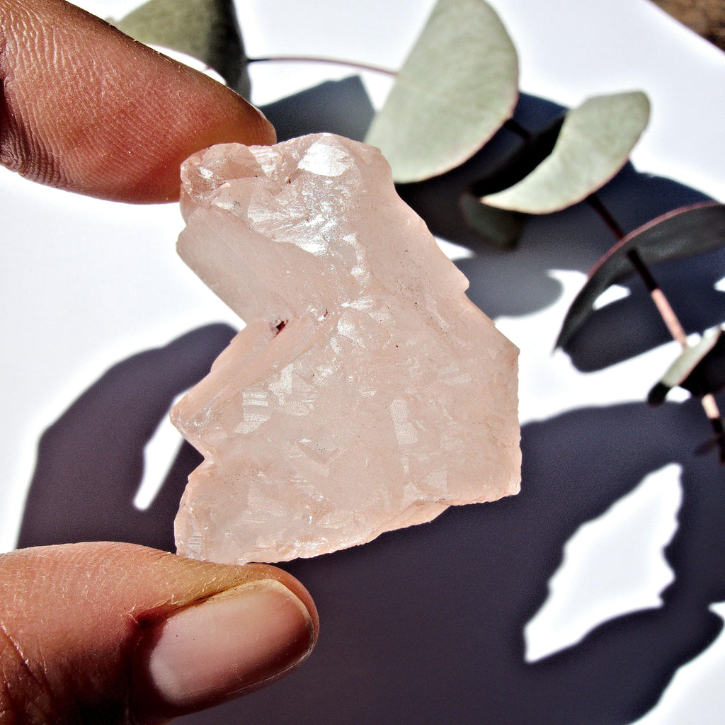 Ice Pink Nirvana Himalayan Quartz Raw Hand Held Specimen - Earth Family Crystals