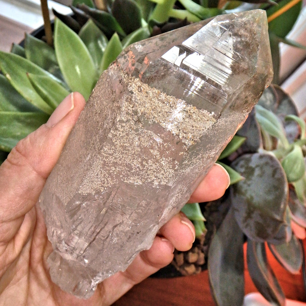 Reserved for Karen S One of a Kind Large Samadhi Himalayan Quartz Point With Self Healing - Earth Family Crystals