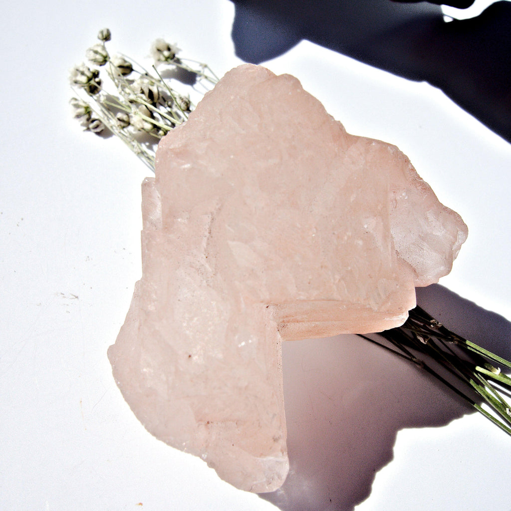 Ice Pink Nirvana Himalayan Quartz Raw Hand Held Specimen - Earth Family Crystals