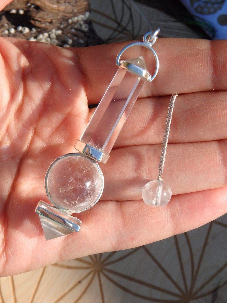 Custom Crafted~ Himalayan Quartz Pendulum In Sterling Silver - Earth Family Crystals
