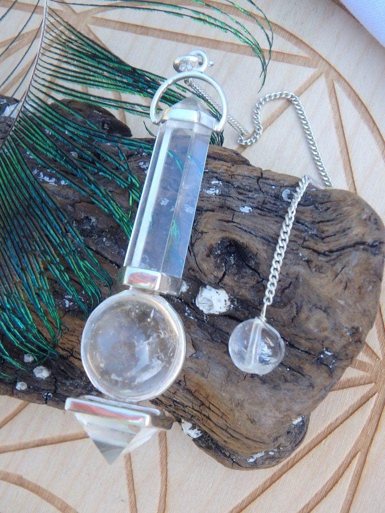 Custom Crafted~ Himalayan Quartz Pendulum In Sterling Silver - Earth Family Crystals