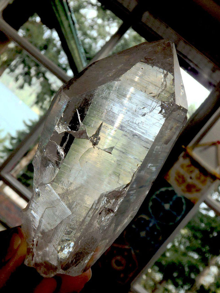 Phantom Included Large & Brilliant Himalayan Quartz Point Specimen - Earth Family Crystals