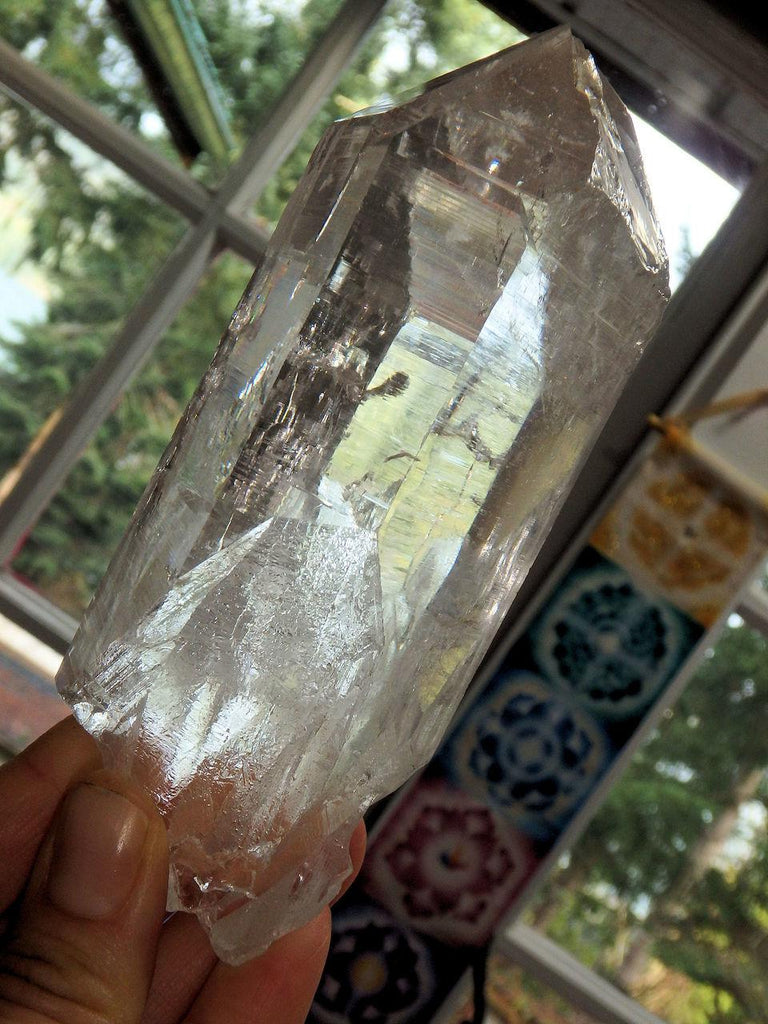 Phantom Included Large & Brilliant Himalayan Quartz Point Specimen - Earth Family Crystals