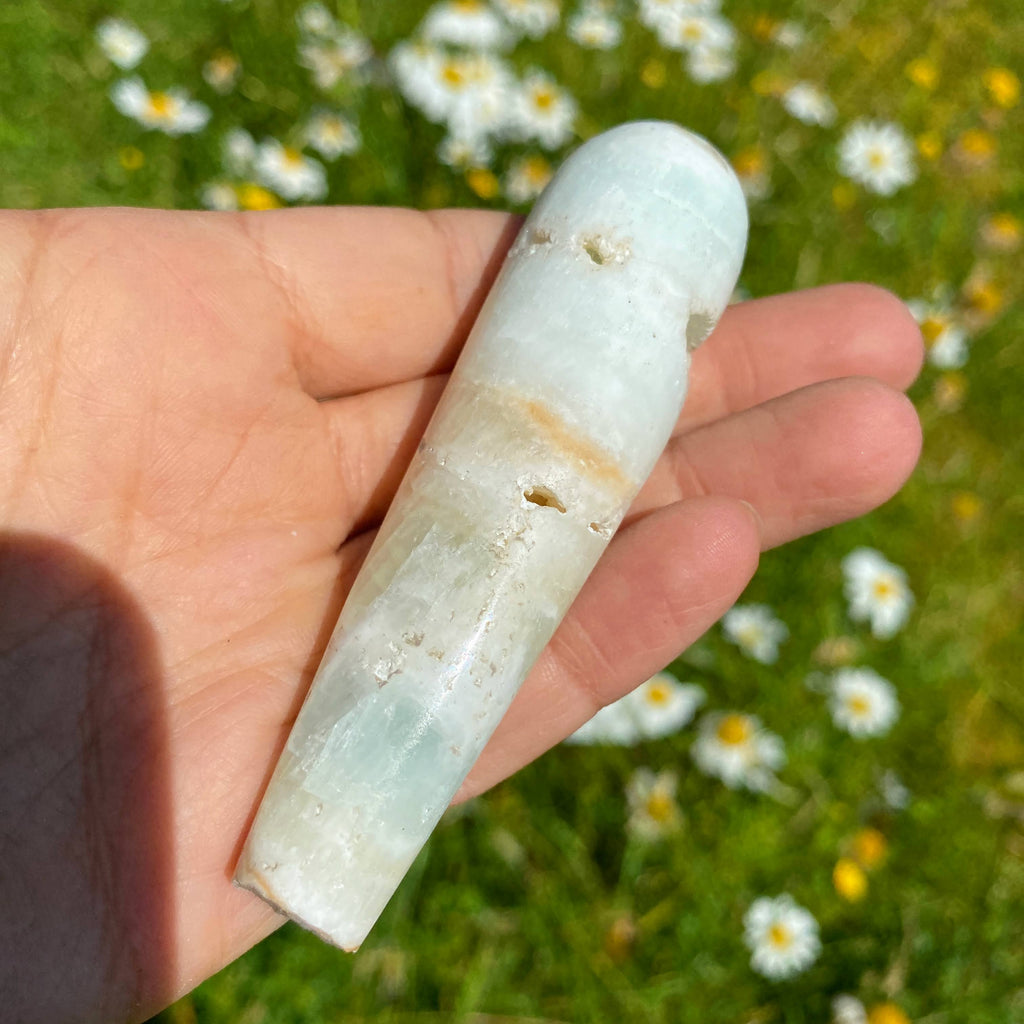 Caribbean Calcite  Wand Carving (REDUCED) - Earth Family Crystals