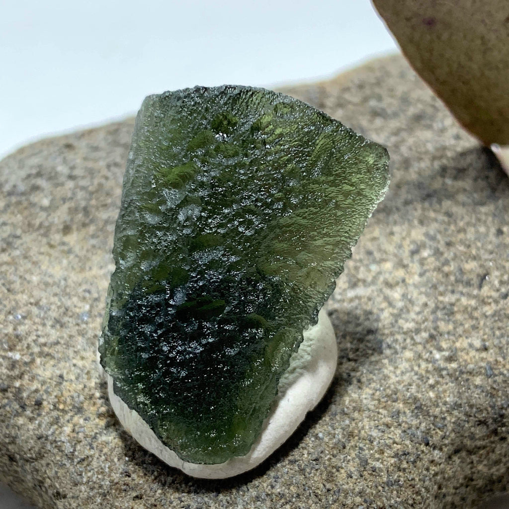 Genuine Raw Green Moldavite Specimen From Czech Republic #3 - Earth Family Crystals