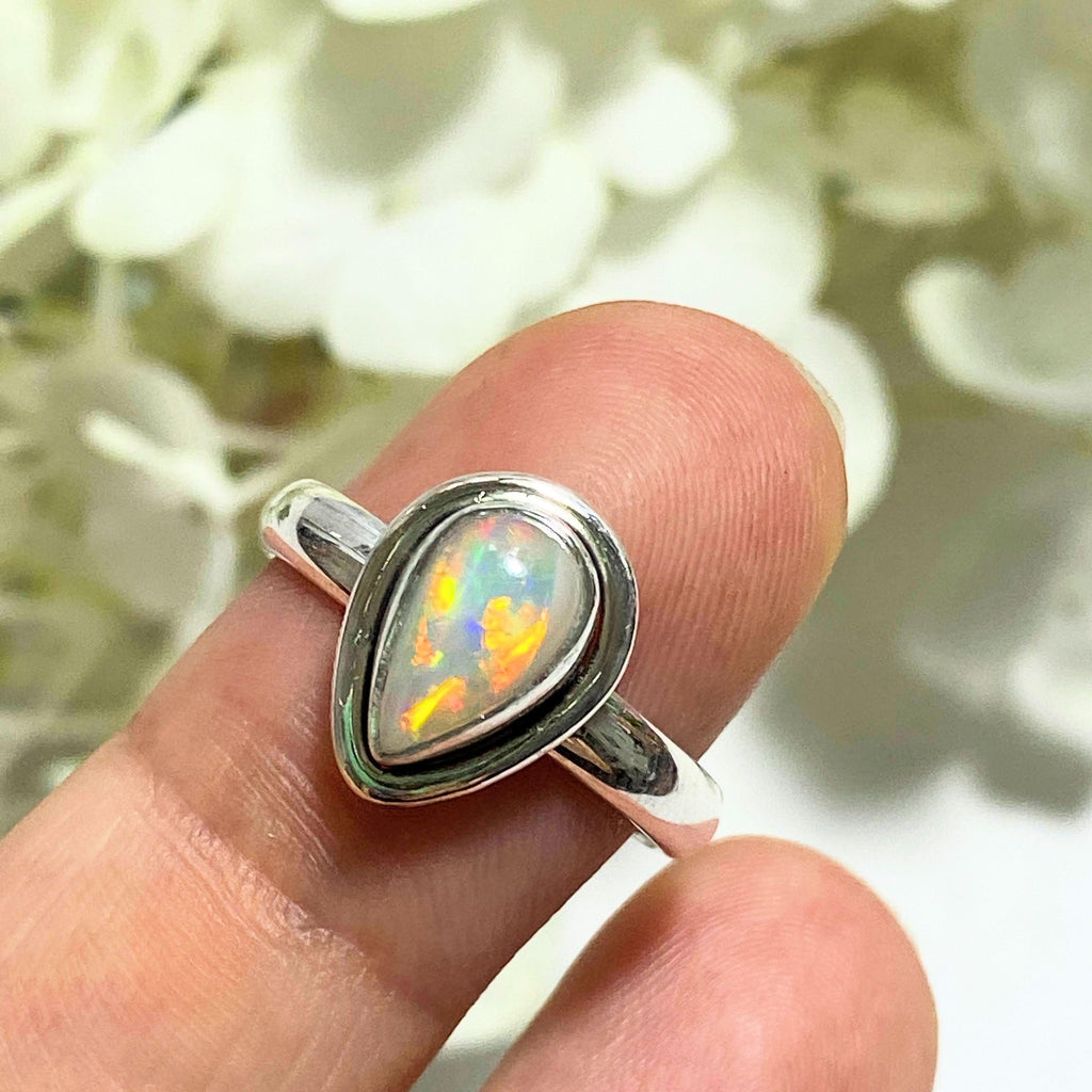 Flashy Ethiopian Opal Sterling Silver Ring (Size 7) - Earth Family Crystals