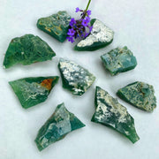 Set of 2~ Natural Green Chrome Chalcedony ( Mtorolite ) Specimen (Locality: Zambia) - Earth Family Crystals
