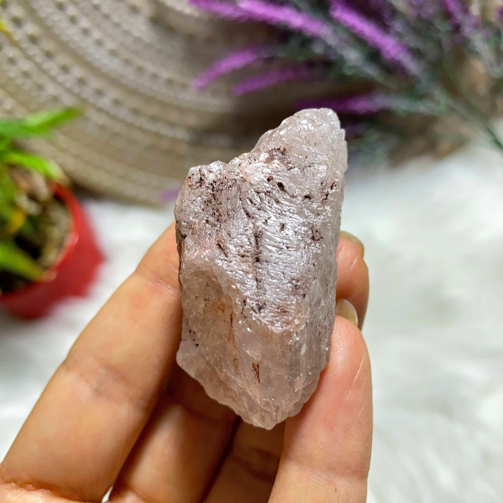 Pink Nirvana Ice Quartz Crystal Point from The Himalayas - Earth Family Crystals