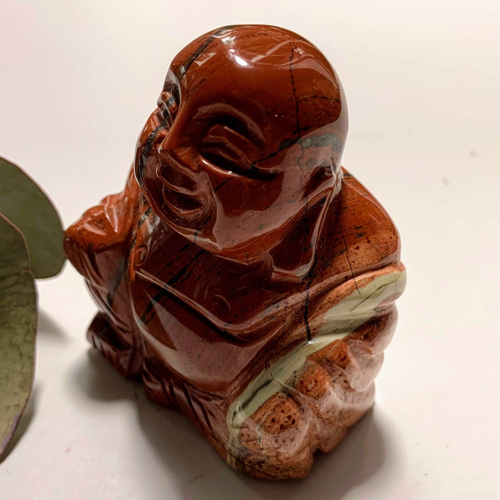 Buddha Carving in Mookaite Jasper Standing Large Display Carving - Earth Family Crystals