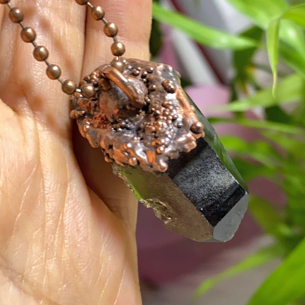 Grounded Warrior~Handmade Smoky Quartz Copper Necklace (23 inch chain) - Earth Family Crystals