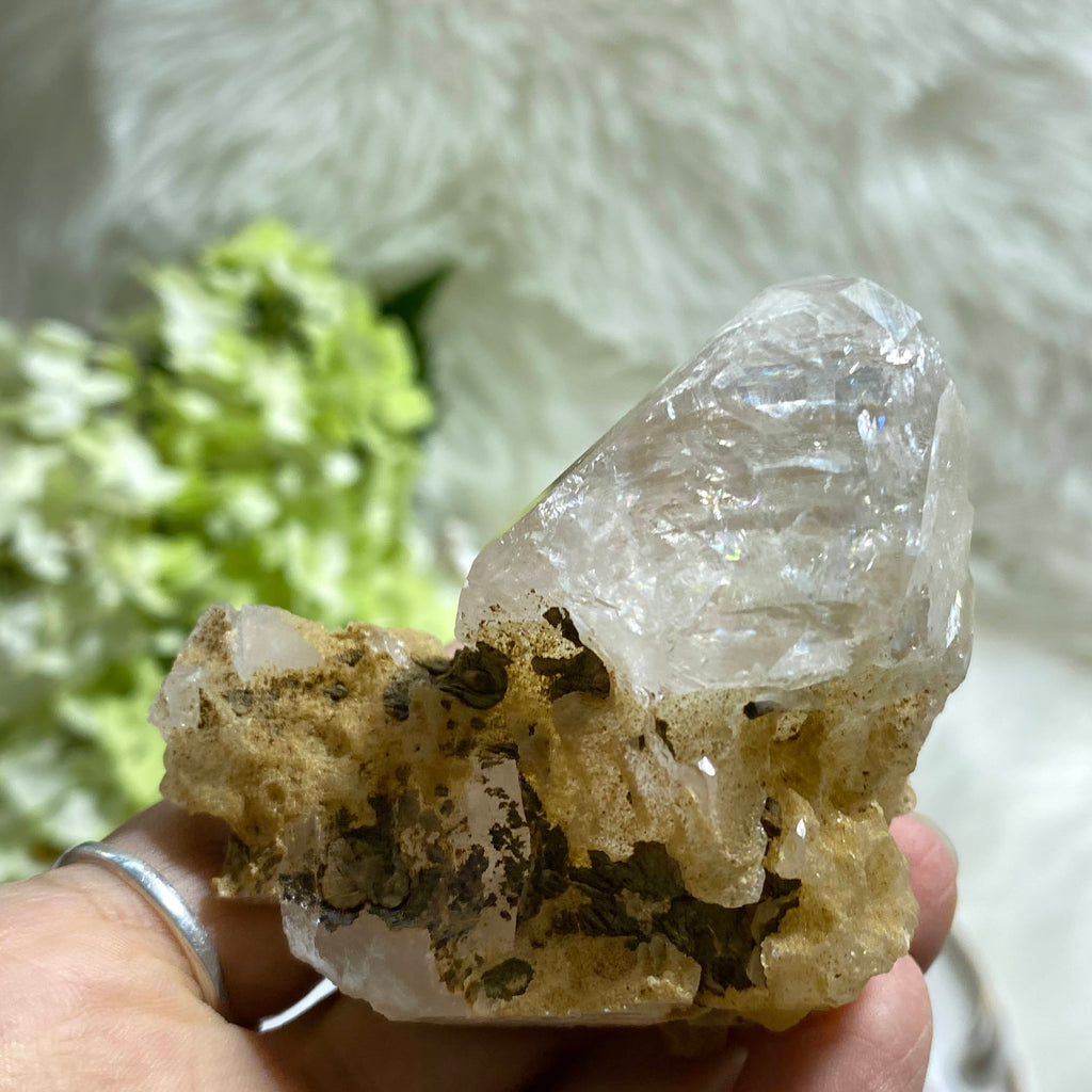 #1 Old collection Calcite from Dalnegorsk, Russia (filled with natural rainbows) - Earth Family Crystals