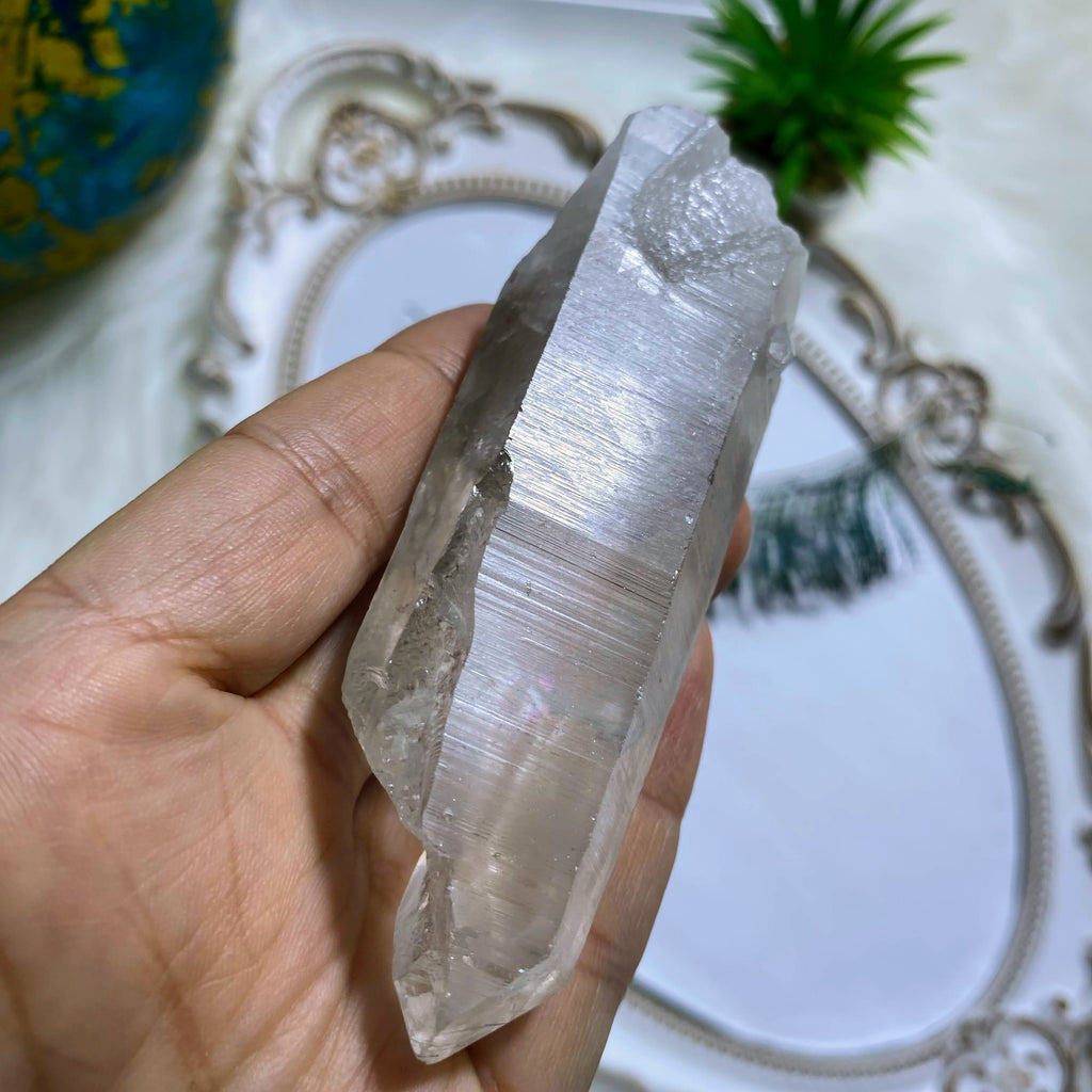 NEW FIND! Completely Unpolished Lemurian Quartz Root Point From Brazil - Earth Family Crystals