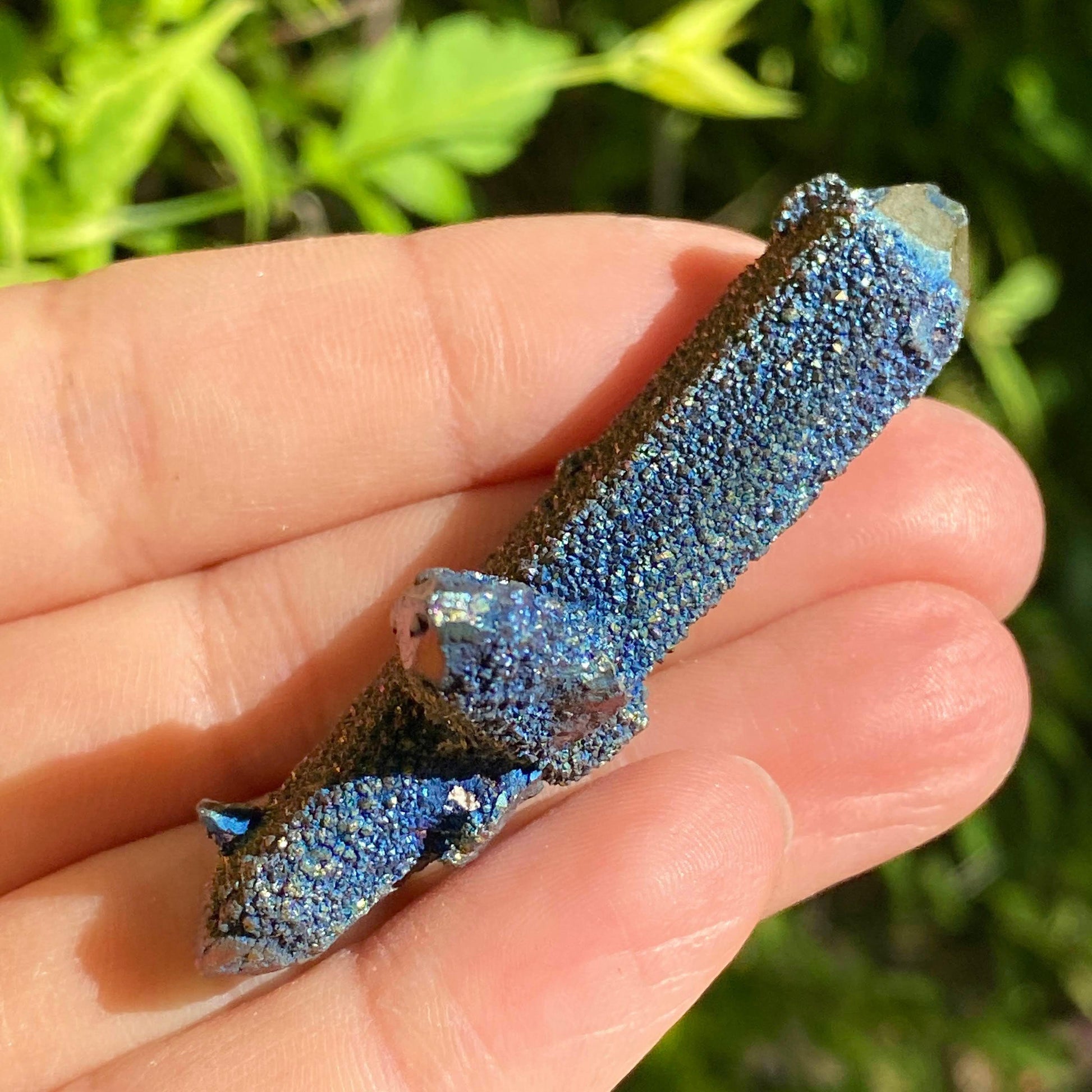 Vibrant Rainbow Titanium Spirit Quartz Double Terminated Point - Earth Family Crystals