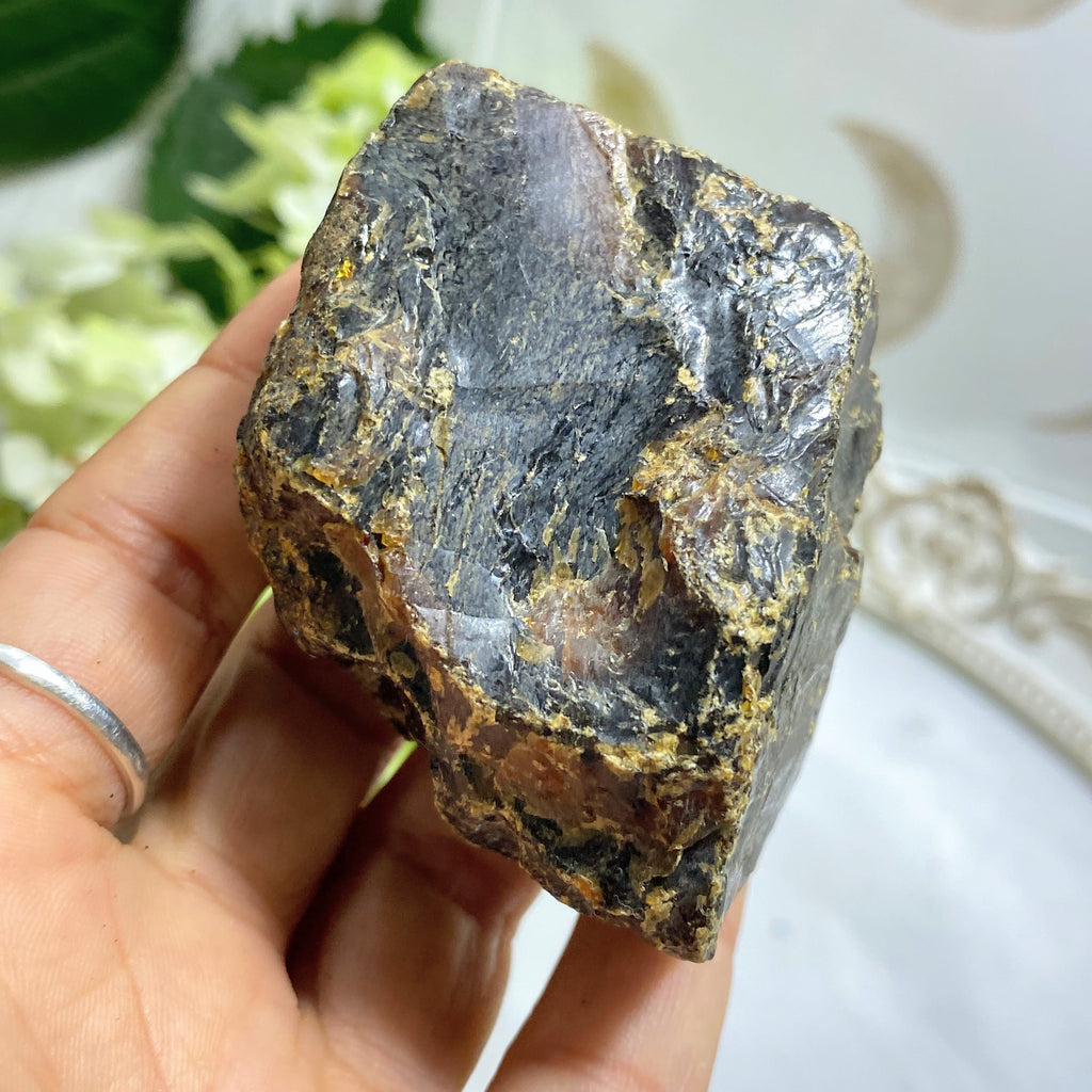 Genuine Chunky Sumatra Golden & Blue Amber Large Natural Specimen - Earth Family Crystals