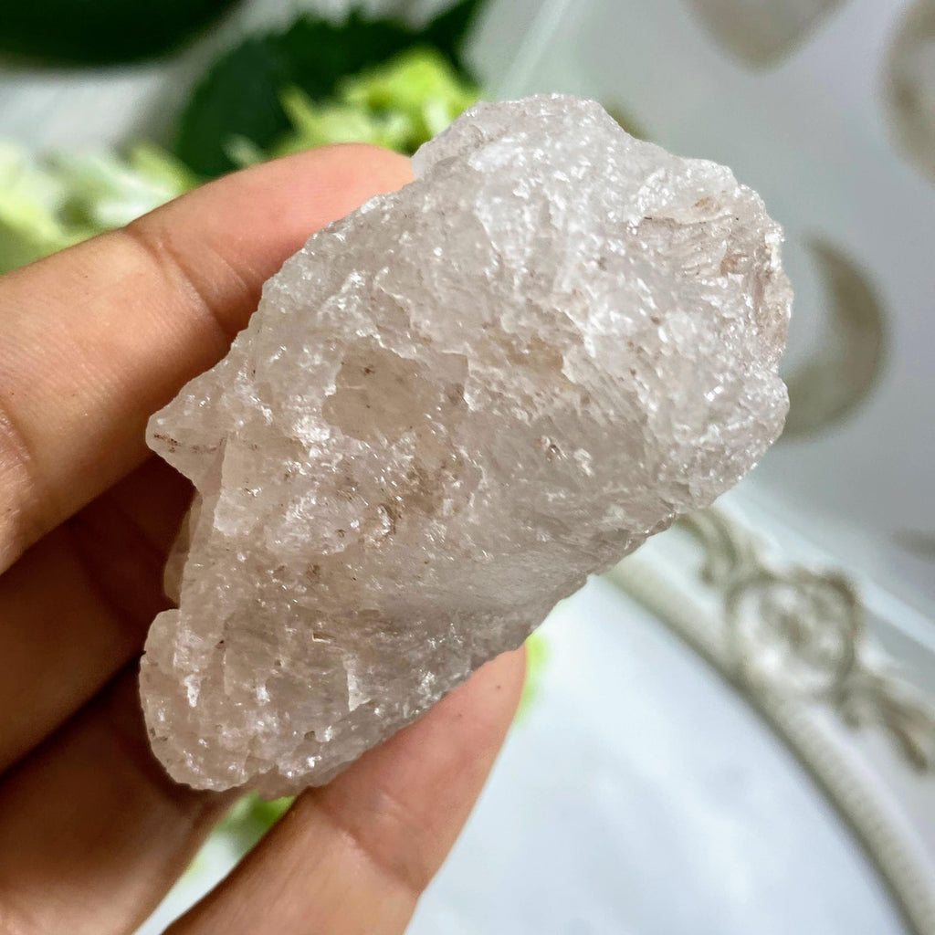Frosty Pink Nirvana Ice Quartz Point from The Himalayas #1 - Earth Family Crystals