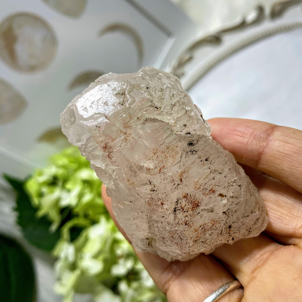 Record Keepers Galore~! White & Pink Nirvana Ice Quartz Large Point from The Himalayas #6 - Earth Family Crystals