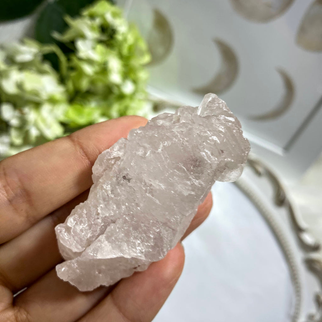 Self Healing Point! White Pink Nirvana Ice Quartz Crystal from The Himalayas #8 - Earth Family Crystals