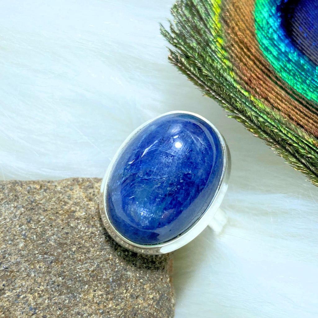 Deep Mysterious Blue Kyanite Sterling Silver Ring (Size 6) - Earth Family Crystals