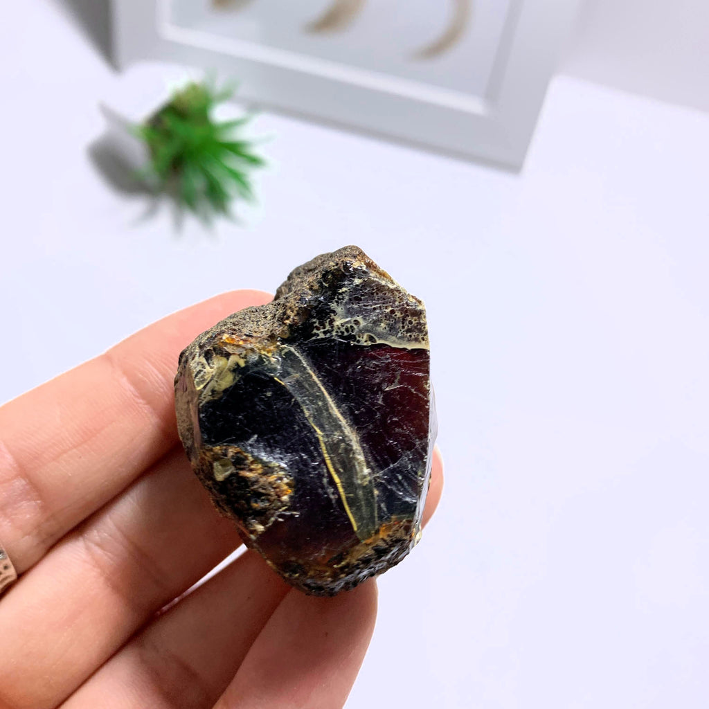 Raw Blue & Golden  Sumatra Amber Natural Specimen #3 - Earth Family Crystals