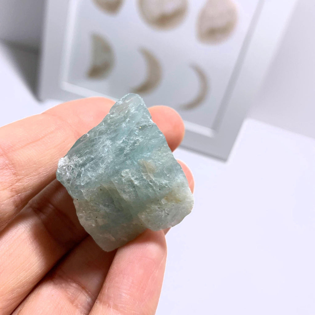 Raw Blue Aquamarine Chunk From India - Earth Family Crystals