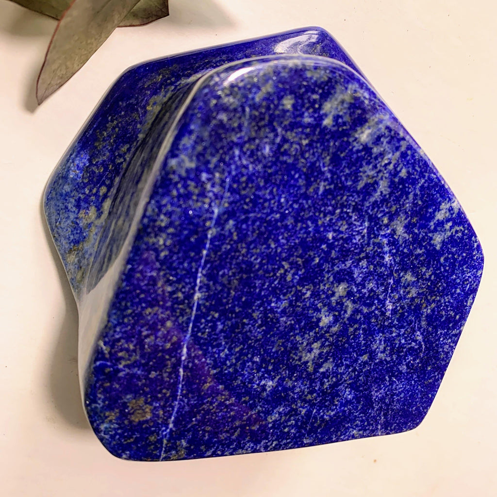 High Grade~ Deep Blue Lapis Lazuli & Pyrite Included Large Standing Display Specimen - Earth Family Crystals