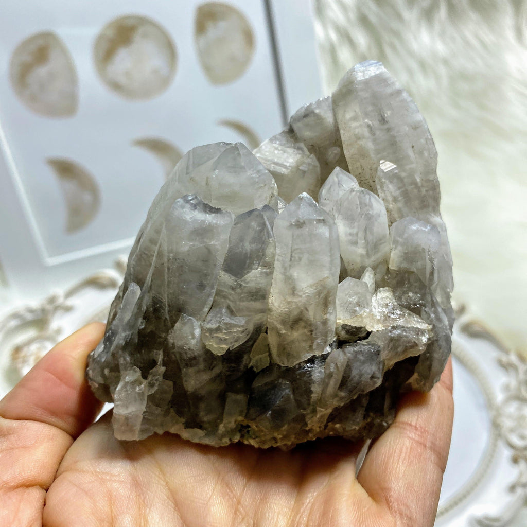 Unique Big Natural Smoky & Clear Quartz Cluster From BC, Canada - Earth Family Crystals
