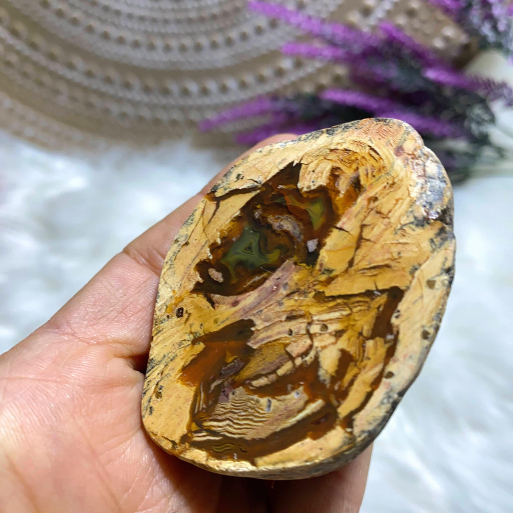 Australian Landscape Agate Partially Polished Specimen - Earth Family Crystals