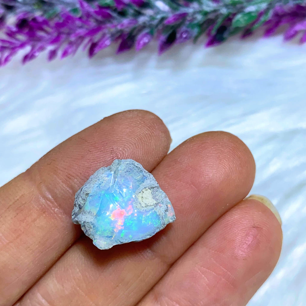 7 CT Flashy Natural Ethiopian Opal Collectors Specimen #3 - Earth Family Crystals