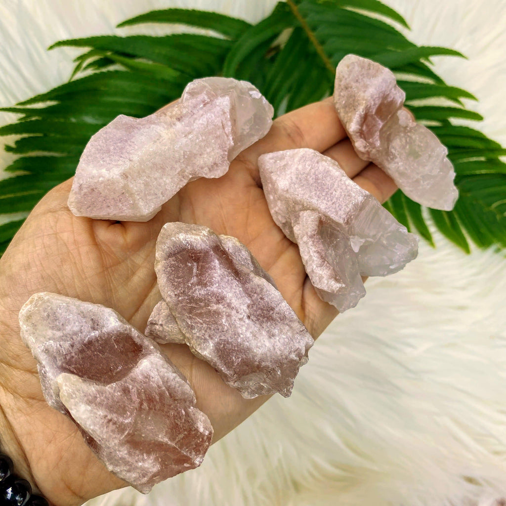 One Medium Dreamsicle Pink & Clear Lemurian Quartz Point From Brazil - Earth Family Crystals