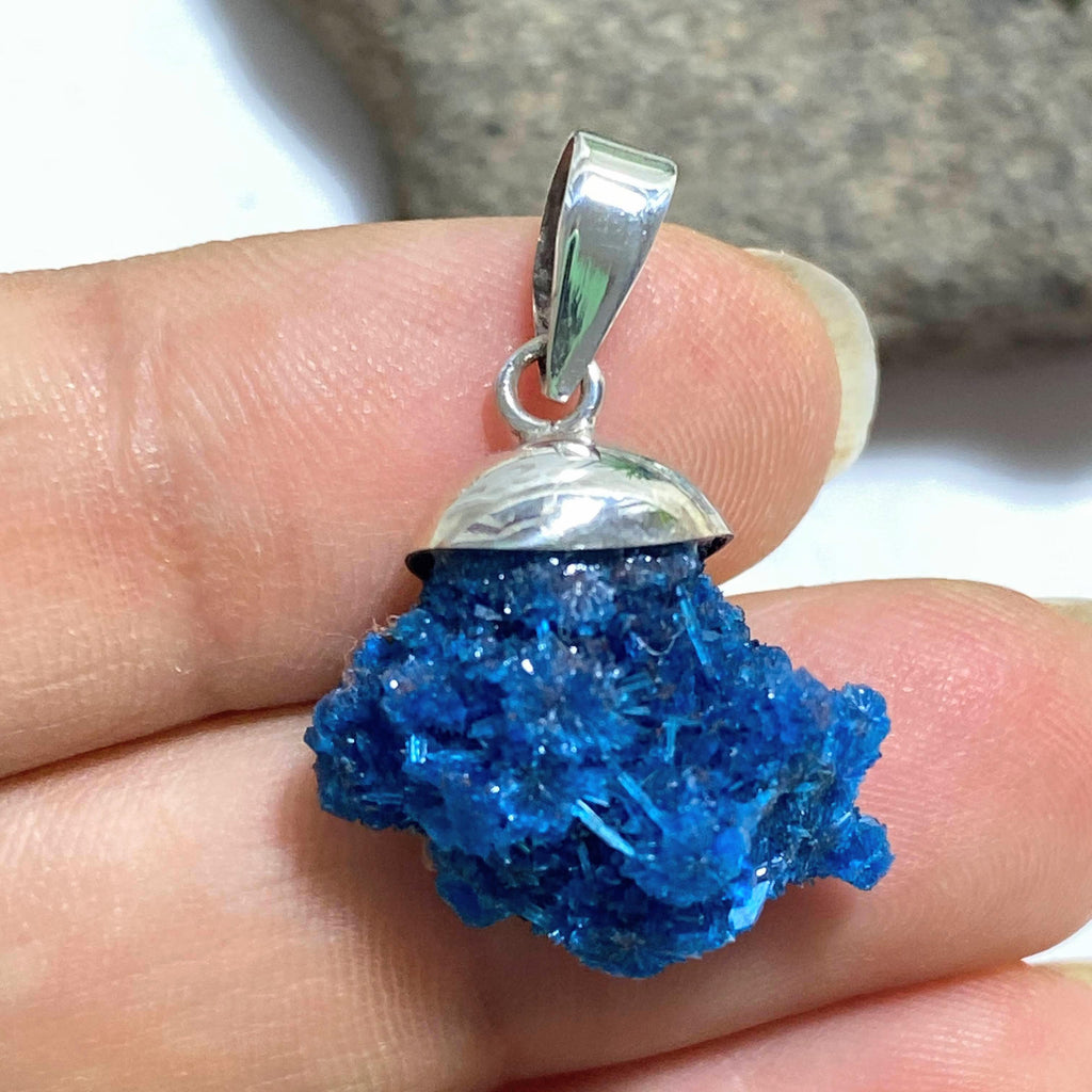 Gorgeous Cavansite Natural Dainty Pendant  in Sterling Silver (Includes Silver Chain) #3 - Earth Family Crystals