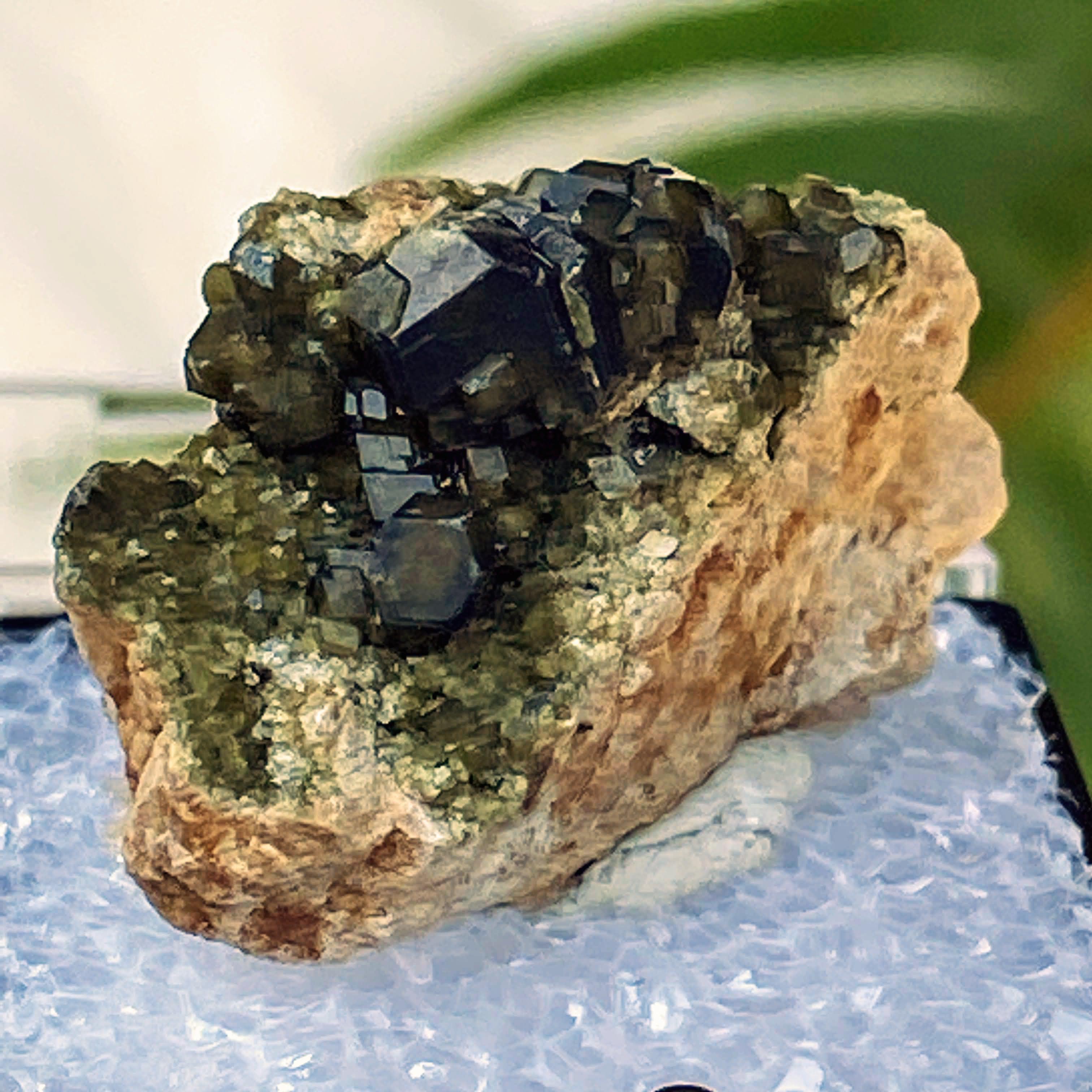 Rare Collectors Demantoid Green Garnet from Erongo Mnts, Namibia in box - Earth Family Crystals