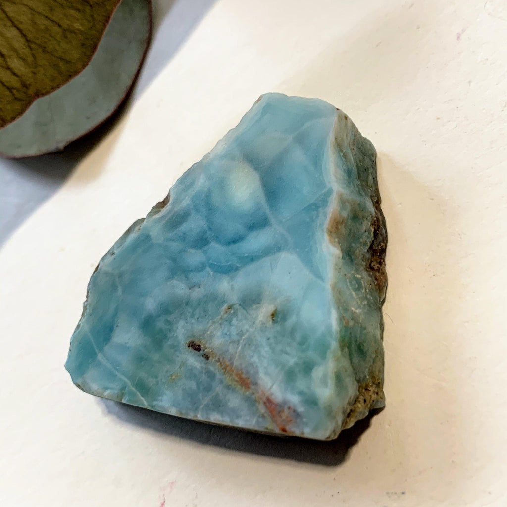 Cute Unpolished Larimar Handheld Specimen From The Dominican #11 - Earth Family Crystals
