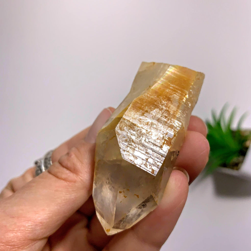 Natural Rainbow Mayanite Natural Quartz Point From Arkansas - Earth Family Crystals