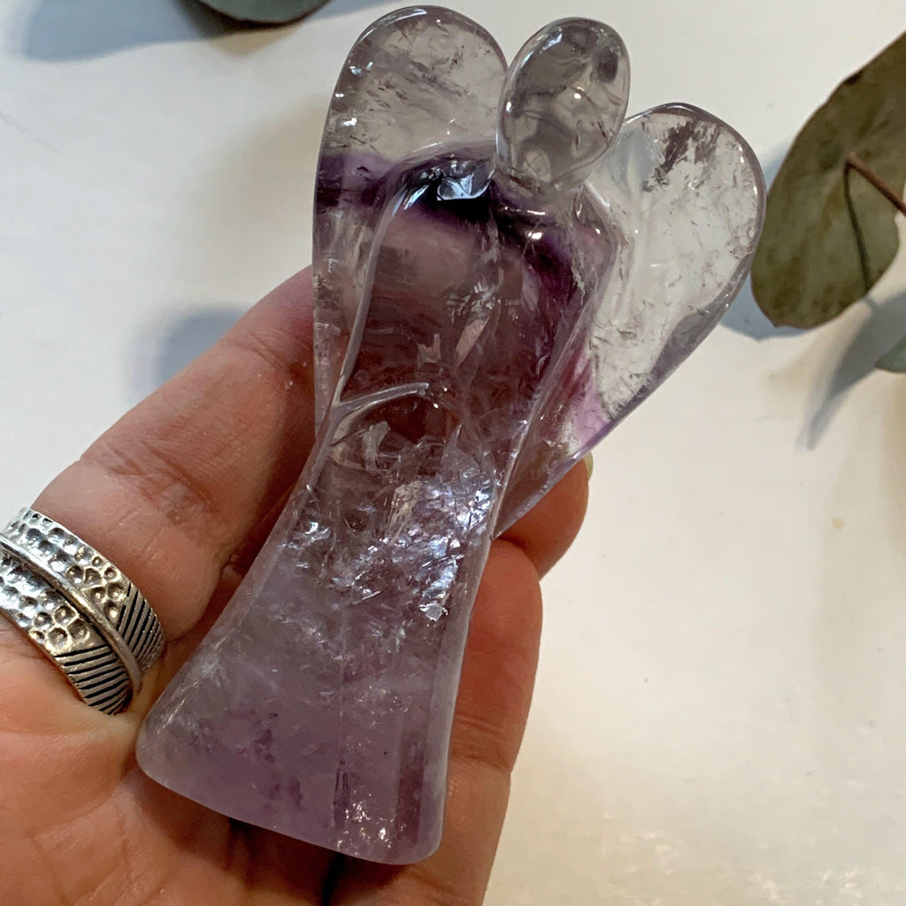 Brilliant Optical Purple Amethyst Angel Carving ~ Locality Brazil - Earth Family Crystals
