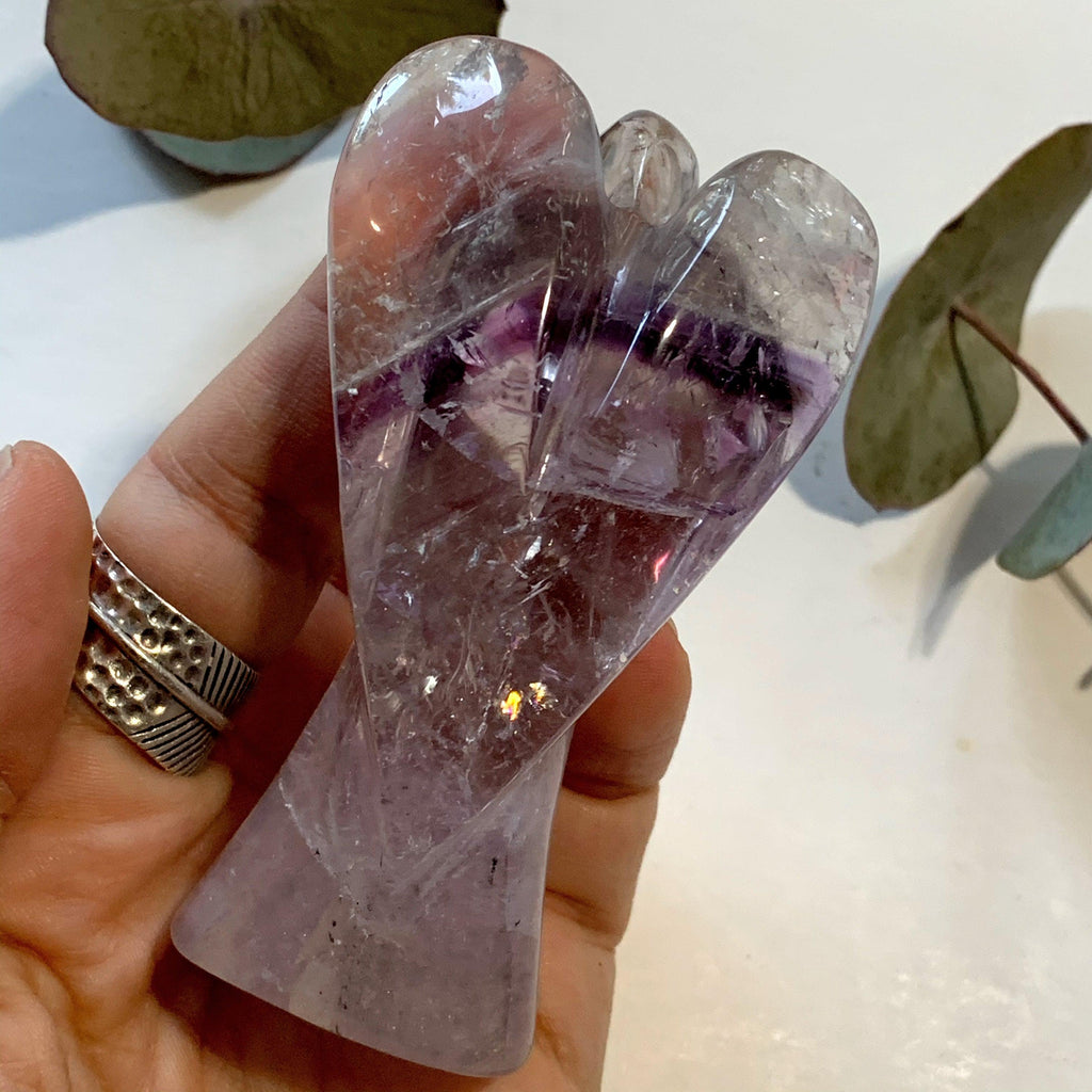 Brilliant Optical Purple Amethyst Angel Carving ~ Locality Brazil - Earth Family Crystals