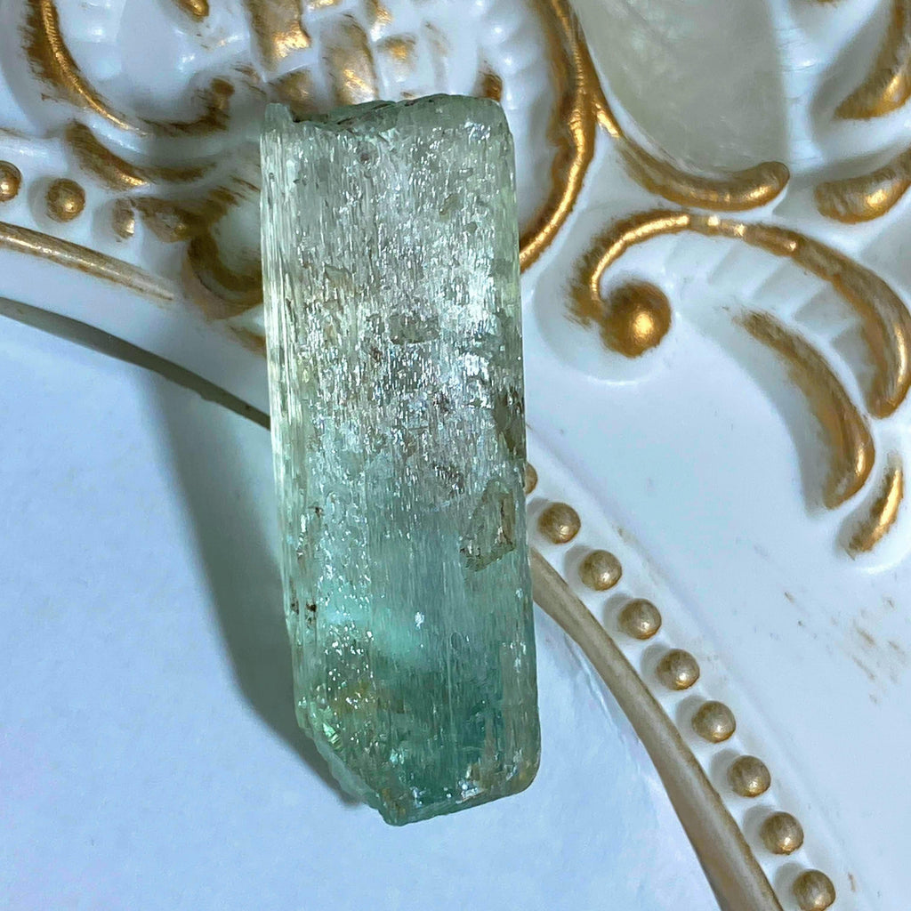 Terminated Point With Record Keepers Natural Hiddenite (Green Kunzite) Specimen #1 - Earth Family Crystals