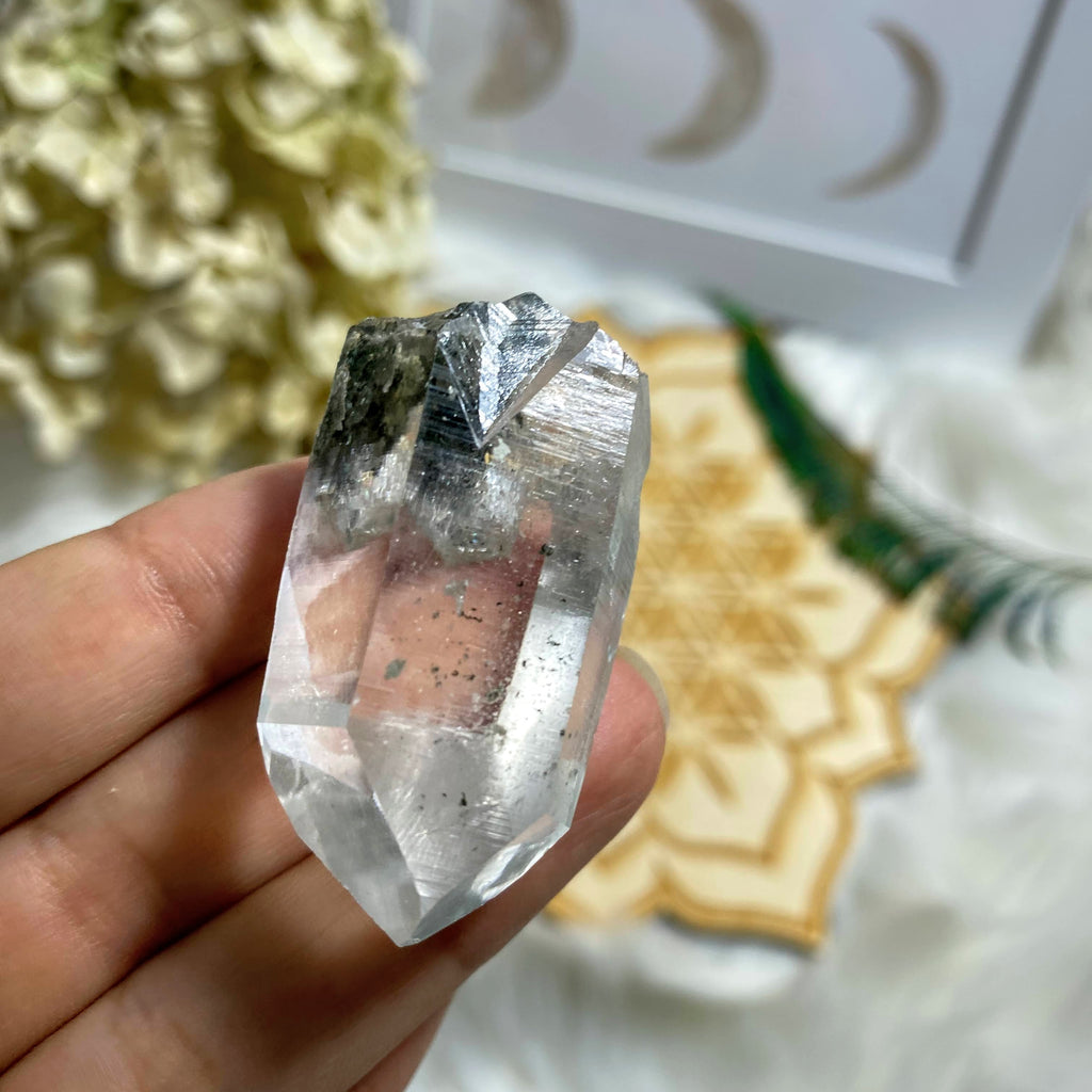 Unique & Rare! Samadhi Green Himalayan Phantom Quartz Point #2 - Earth Family Crystals