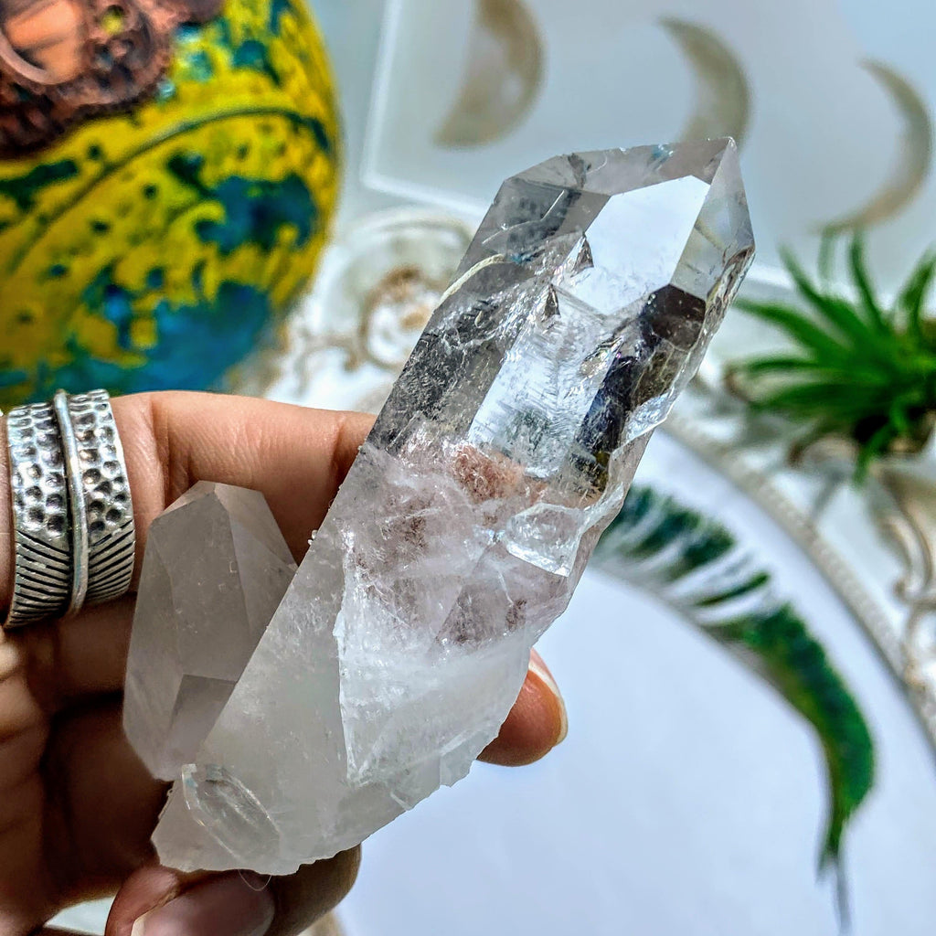 Brilliant  Lemurian Quartz Cluster With Record Keepers From Brazil - Earth Family Crystals