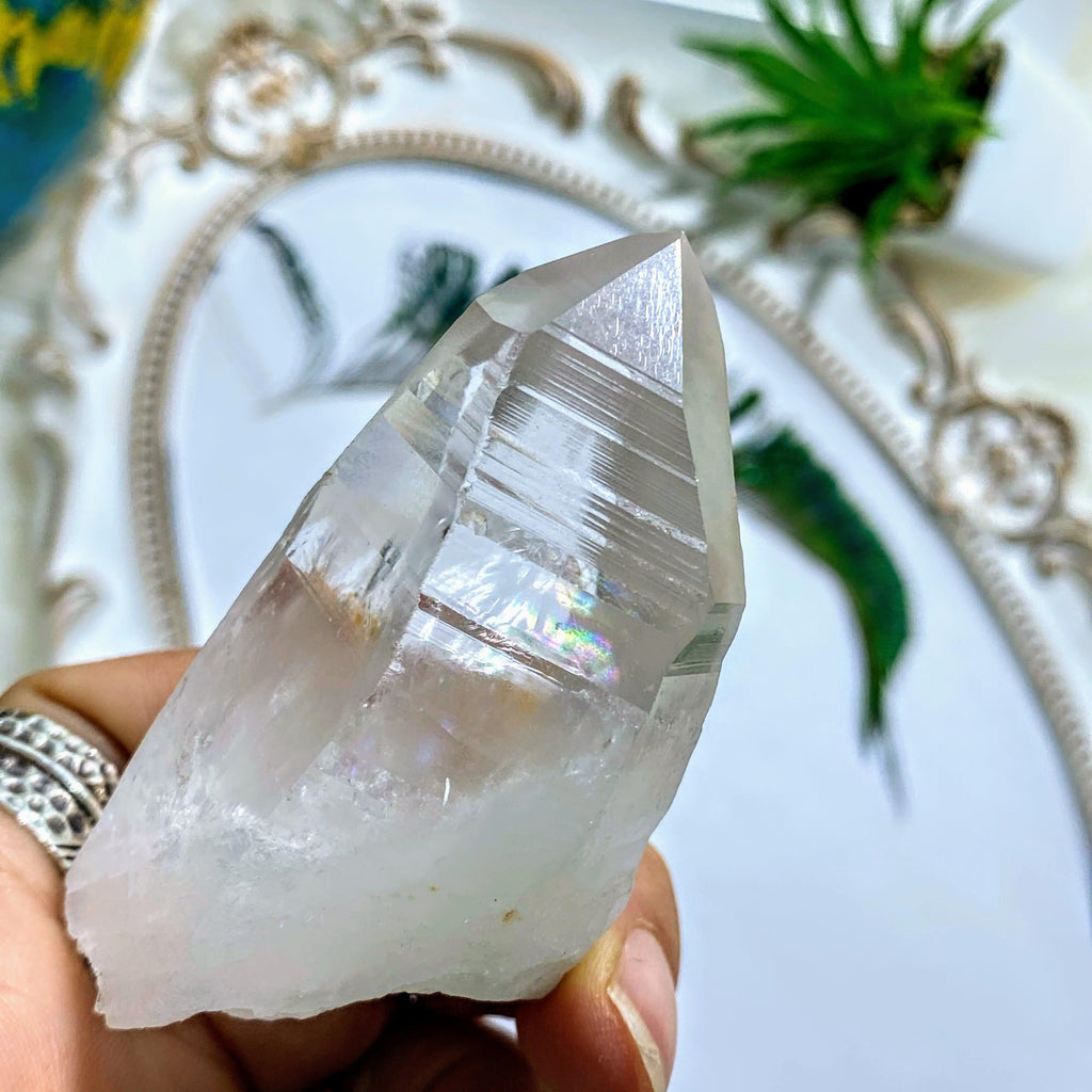 Stunning Rainbows & Record Keepers Lemurian Quartz Point From Brazil - Earth Family Crystals