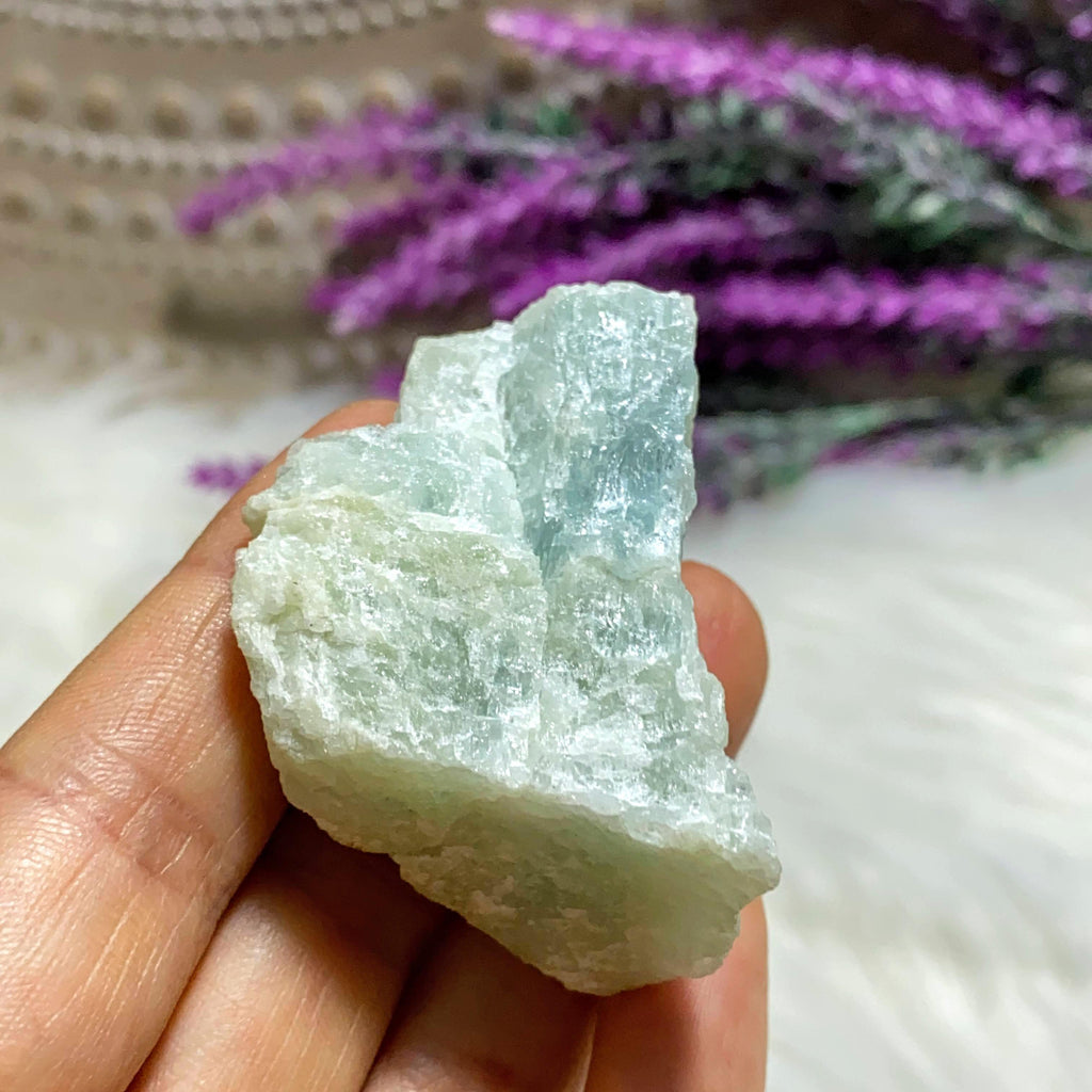 Natural Aquamarine Specimen Chunk From the USA - Earth Family Crystals