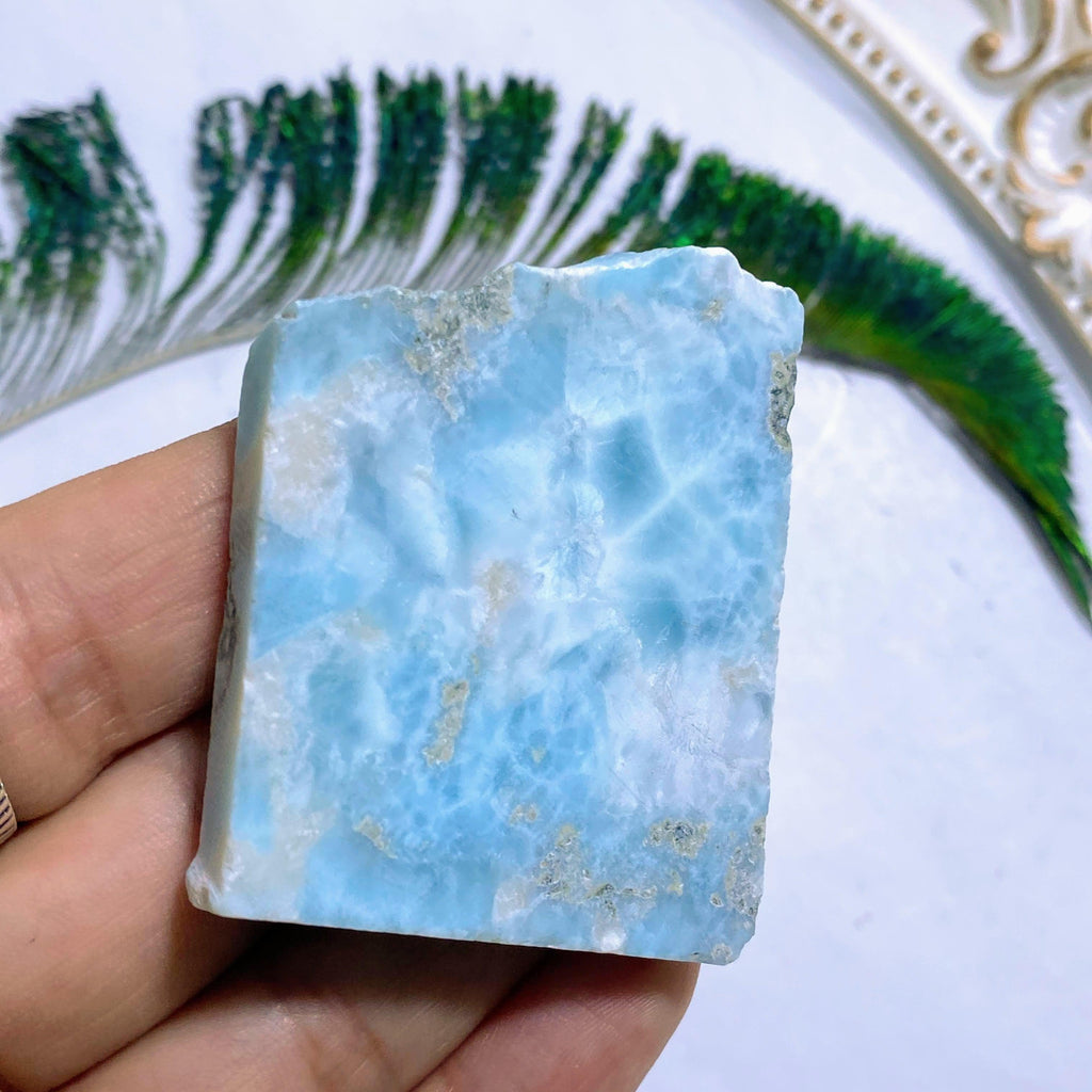 Unpolished Larimar Specimen From The Dominican Republic #1 - Earth Family Crystals